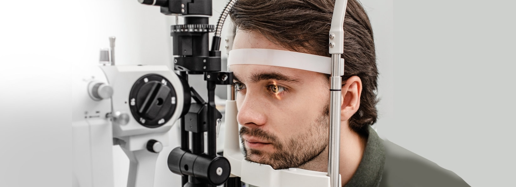 young man during eye exam in Elk Grove Village